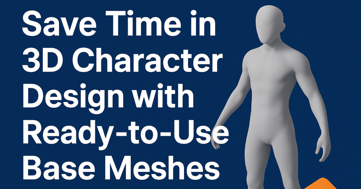 Save Time in 3D Character Design with Ready-to-Use Base Meshes